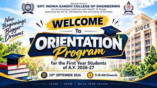 🎓 Welcome to Orientation 2026–27 | SIGCE | First Year Students