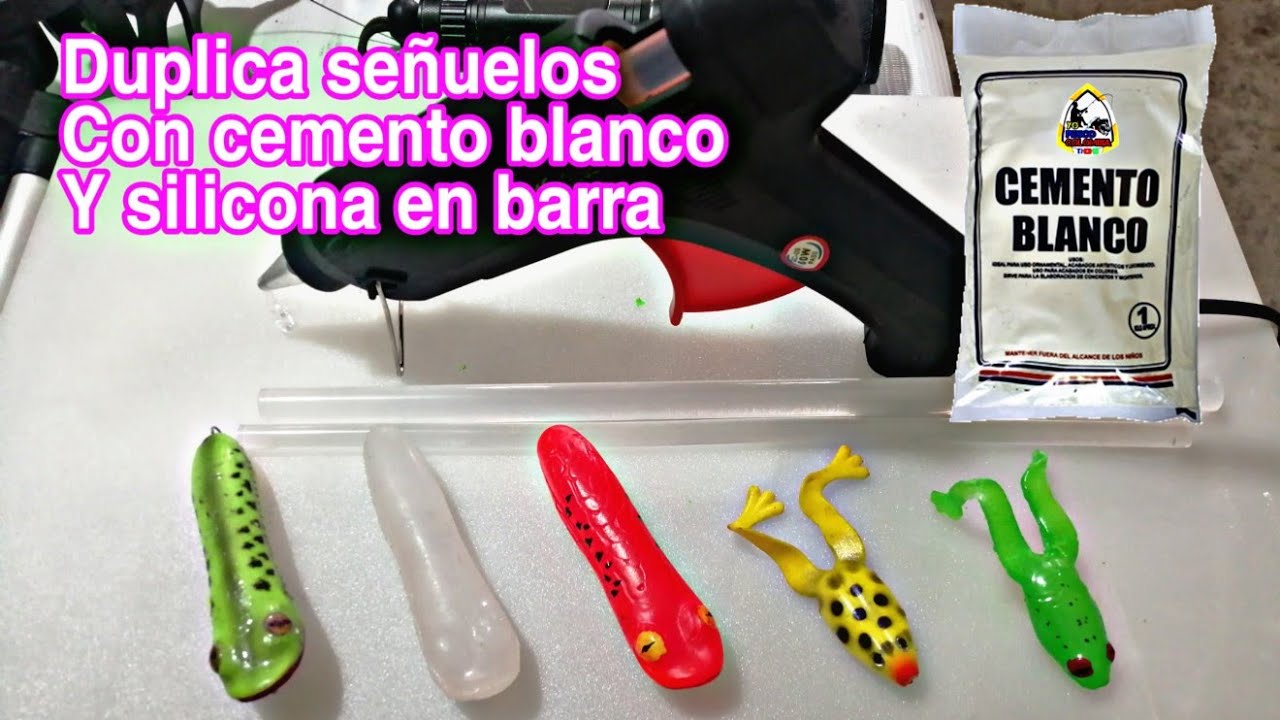 Como fabricar molde para clonar señuelos caseros con cemento y silicona en barra