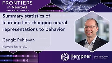 Summary Statistics of Learning Link Changing Neural Representations to Behavior with Cengiz Pehlevan