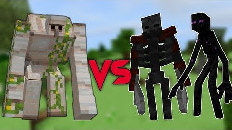 Mutant iron golem Vs Wither skeleton And Enderman