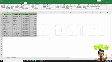 Excel - Ordenar tabla de datos