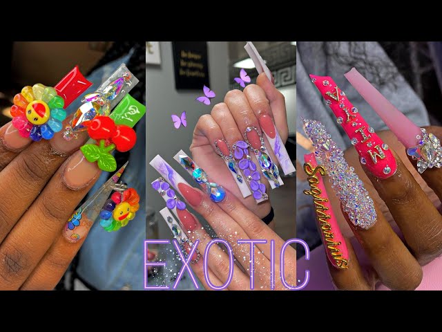 21 Aesthetic Baddie Nails To Inspire Your Next Look  Acrylic nails coffin  short, Long acrylic nails coffin, Glow nails