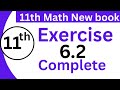 Exercise 6.2 Class 11 | 1st year math Ex 6.2 | 11th class math new book