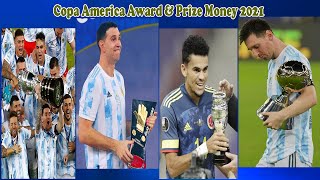 Copa America Winners Awards 2021 ★ Prize Money 2021 ★ Golden Boot ★ Golden Ball ★ Man of the Match