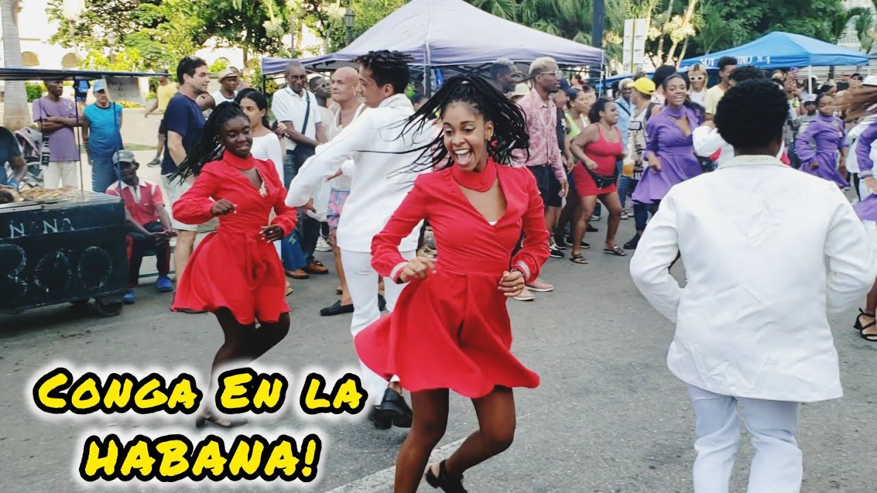 CONGA. COMPARSA DANCE ROUTINE. CUBAN DANCE.
