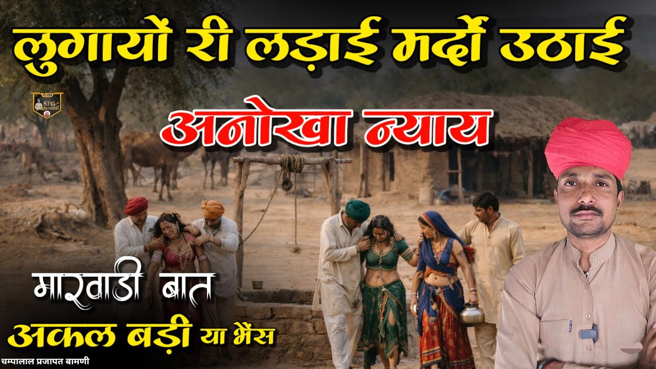 🛑 कुएं पर चार पणिहारियां लड़ी न्याय री मारवाड़ी बात || ज्ञान री बात || चम्पालाल प्रजापत बामणी 