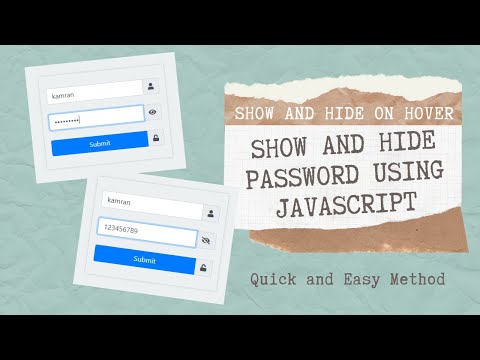Show and Hide Password on hover using Javascript