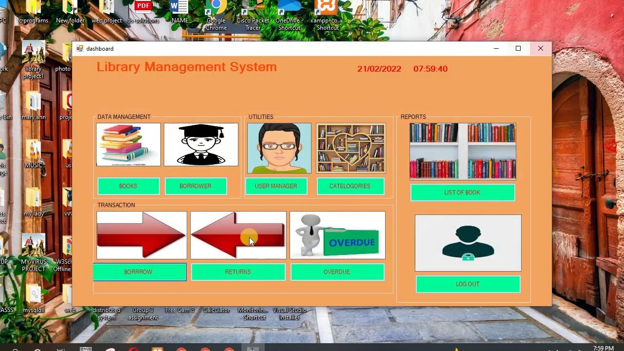 library system with full source code vb.net mysql