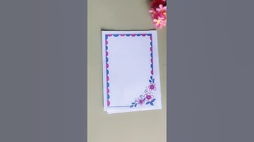 Super easy border design for projects|| #shorts #short #viralvideo #art #borderdesignsforproject