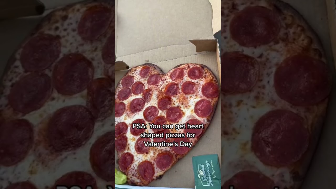 You can get heart shaped pizza for Valentine’s Day 🍕❤️ 