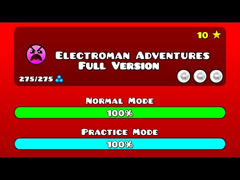 Electroman Adventures Full Version 100% 3 Coins | Geometry Dash