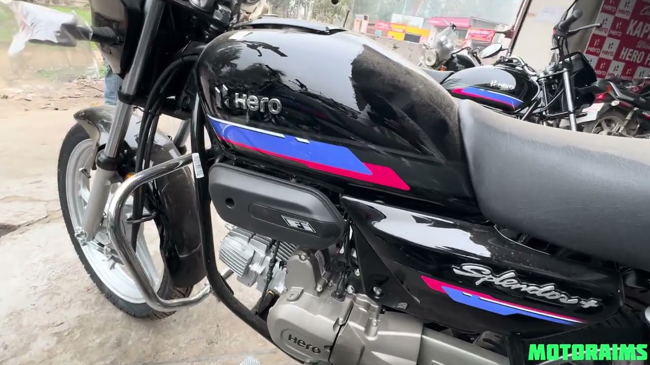 Splendor plus 2026 model black red purple colour 