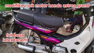 Honda Astrea Grand motorbike seat modification with full latex foam and full mbteck Carera Premium