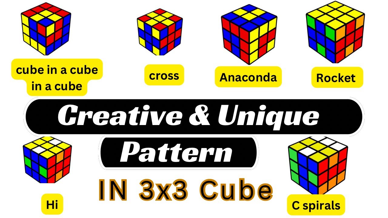 Creative 3x3 Rubik’s Cube Patterns |easy Rubik’s cube pattern / how to ...