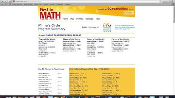 First in Math video
