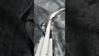 Zimná Výstavba Rýchlostnej Cesty R2 Medzi Obcami Kriváň A Mýtna Z Výšky