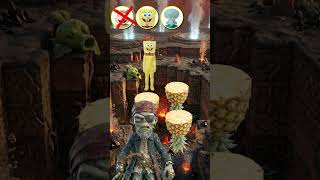 SpongeBob Volcano Challenge: SpongeBob to the Win! #minecraft