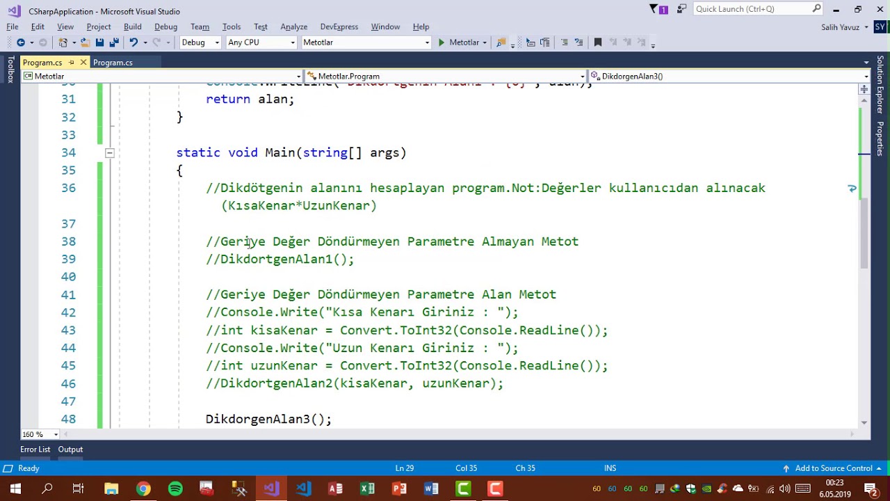 C# Console Ders 19 Metotlar 3 (Örnek Çözümleri) - YouTube