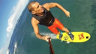 Tahitian Foil surfer | POV shot | Mathieu Fouliard