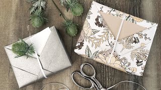 Kimono Style Gift Wrapping (*for shallow, rectangular boxes) | Gift Packaging Ideas