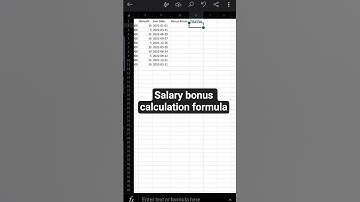 Salary bonus calculation formula | excel | #shorts #exceltips #viral
