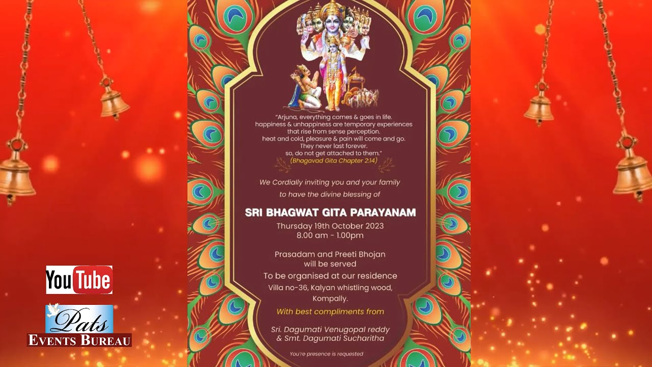 Sri Bhagwat Gita Parayanam At Kalyan Whistling Wood, Kompally 19.10.