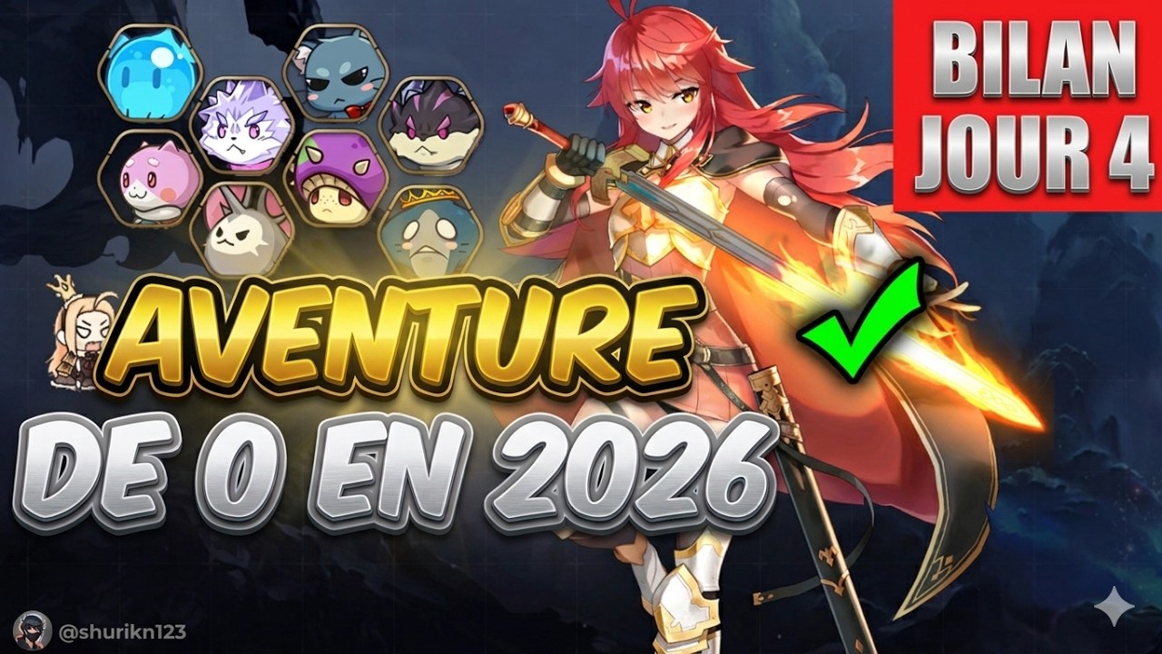 Aventure de 0 : Jour 4 - Chasse Golem terminée | guide Epic Seven 2026
