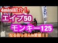 【4mini紹介】愛媛で鬼カスタムのエイプ,モンキー125を紹介してみた！