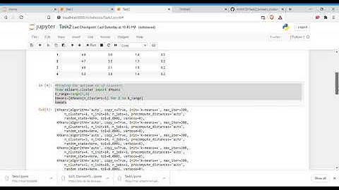 Task 2- Finding optimum clusters using elbow method and using kmeans clustering with optimum cluster