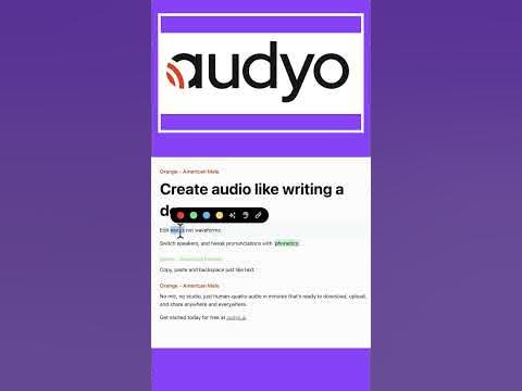 Audyo.ai - The Future of Voiceovers with AI Voices - YouTube