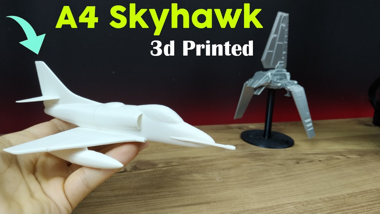 3D Printed Jet-Powered Aircraft - A4 Skyhawk ️ - YouTube