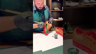 How do I change the color of crocodile sneakers to royal green? #shoes #royal #asmr