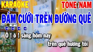 Karaoke Đám Cưới Trên Đường Quê Tone Nam | Nhạc Sống Cha Cha Dễ Hát | Karaoke Thanh Hải