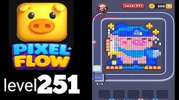 Pixel Flow level 251 very hard Walkthrough Solution