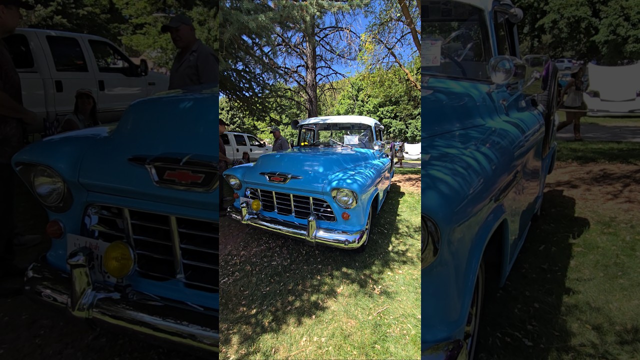 1955 Chevrolet 3100 $pickuptruck blue paint & red wheels, love it!, 