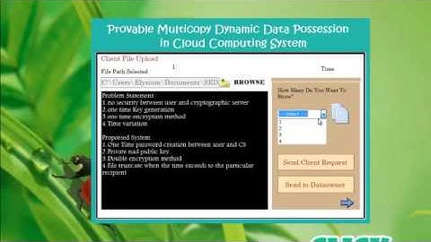 Provable Multicopy Dynamic Data Possession in Cloud Computing Systems | Final year Projects 2016
