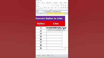 Convert Gallons to Liters in Excel | Quick Conversion