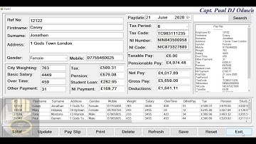 Overview of Employee Payroll Management System Create with MySQL Database in Visual Basic.Net