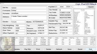 Overview of Employee Payroll Management System Create with MySQL Database in Visual Basic.Net