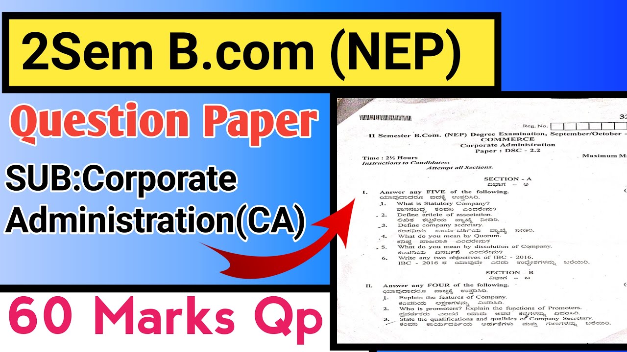 Corporate Administration Question Paper 2sem B NEP CA 60 Marks Qp corporate-administration-question-paper-2sem-b-nep-ca-60-marks-qp