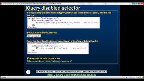 15 jQuery disabled selector