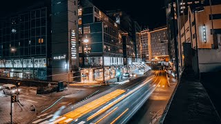 Christmas Walk through Oslo main Street at Night | 3D audio | Binaural sound