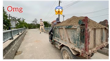 Dượt đuổi công nông chở cát cực căng | chase the farm truck carrying sand #excavator