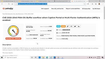 CVE-2020-2040 PAN OS Buffer overflow Critical Vulnerability Palo Alto Network - Take Action - 9.8