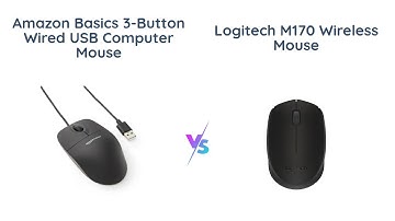 🔥 Compare Amazon Basics Wired Mouse vs Logitech M170 Wireless Mouse!