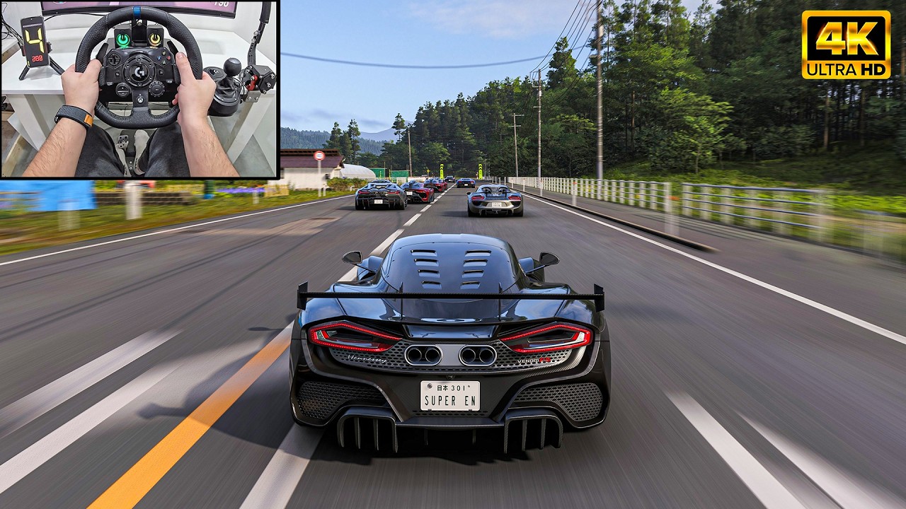 Hennessey Venom F5 VS Hypercars - Forza Horizon 6 | Logitech G923