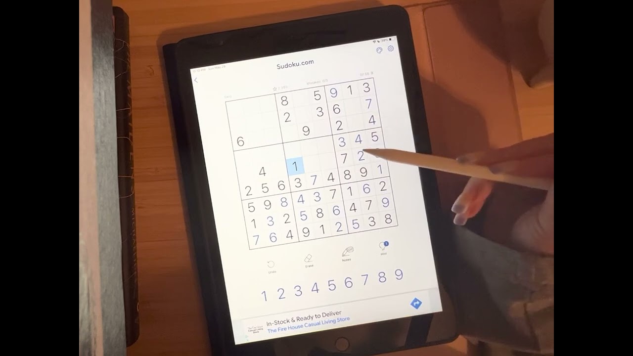 Sudoku on the iPad! (whispered & tapping sounds)