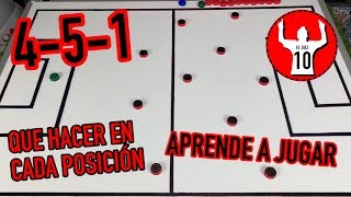 4-5-1 | COMO JUGAR EN CADA POSICIÓN | APRENDE A JUGAR BIEN