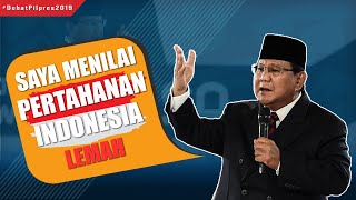 Prabowo Sebut Pertahanan Indonesia Lemah Karena tak Punya Uang