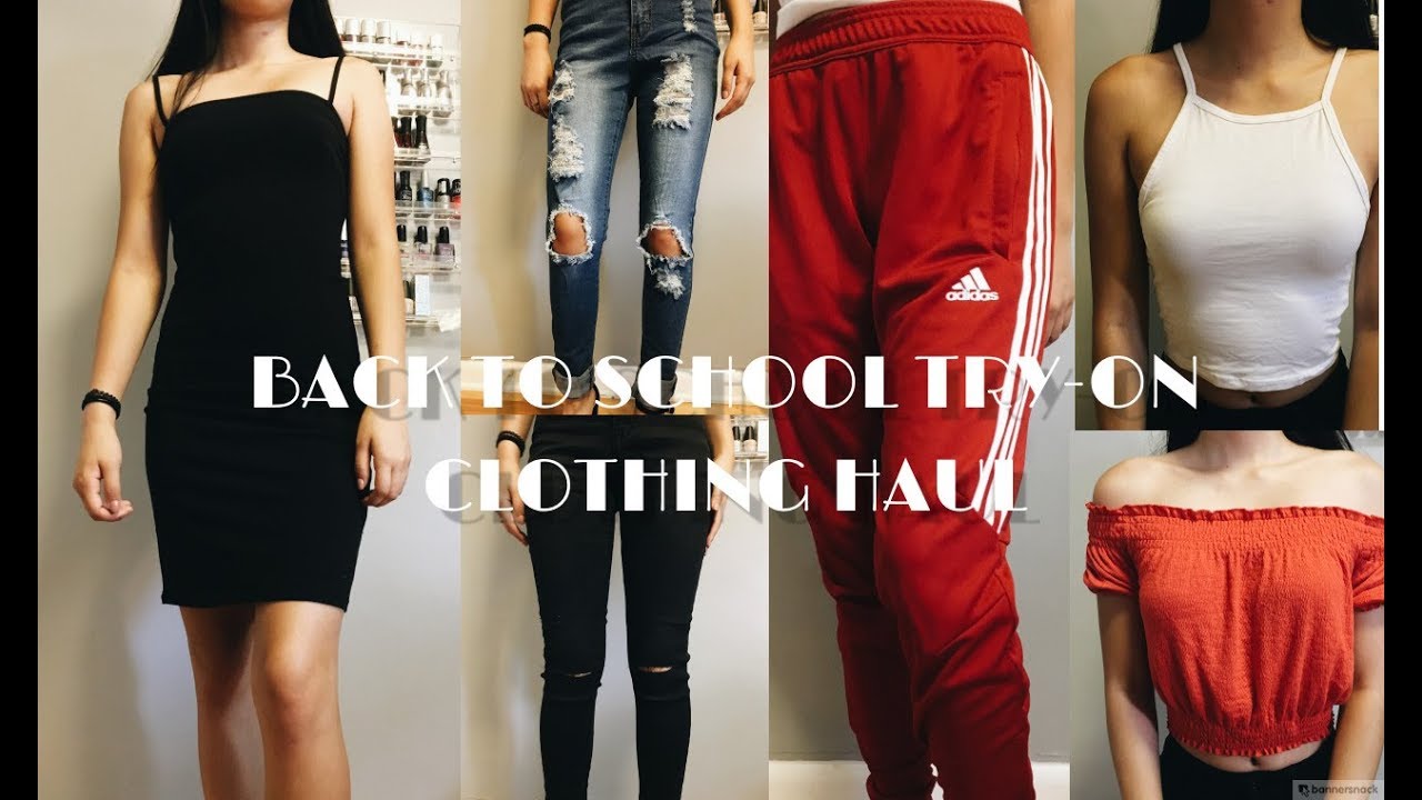 HUGE AFFORDABLE BACK TO SCHOOL TRY-ON CLOTHING HAUL 2017-18 | KT